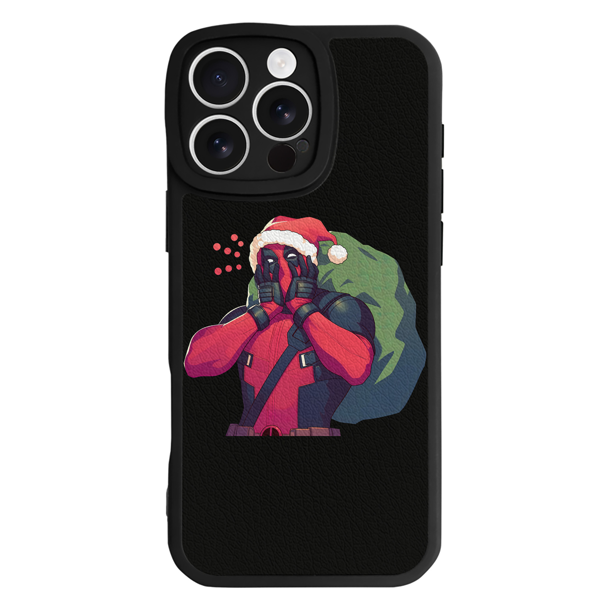 （画像用） Deadpool デッドプール 【iPhone 16シリーズ対応】シリコンスマホケース（レザー調） 材質：シリコン
